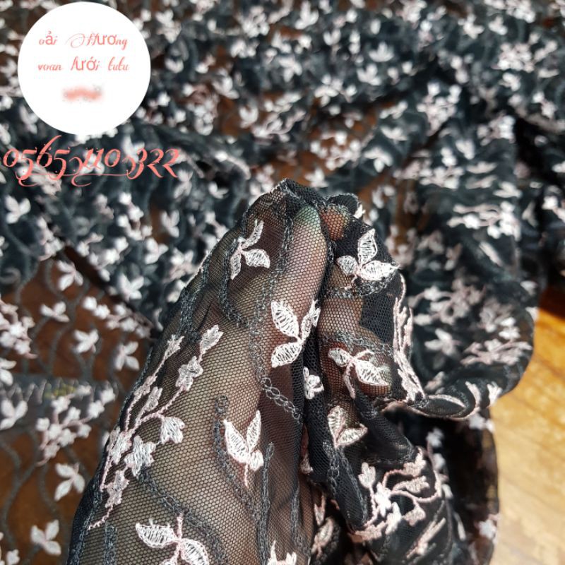 1Met Ren Thêu Hoa Đào