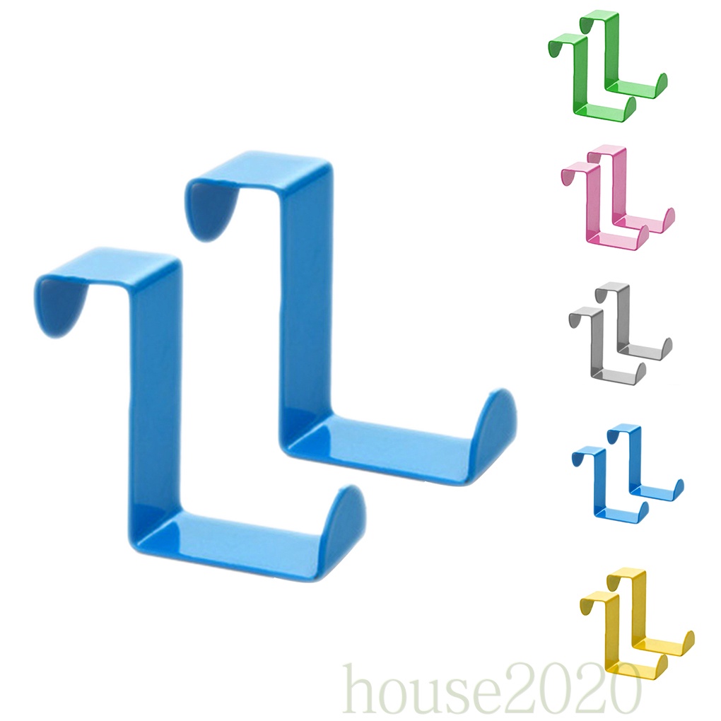 Set 2 móc treo đồ gắn cửa bằng thép không gỉ tiện dụng cho nhà bếp/ văn phòng 2020