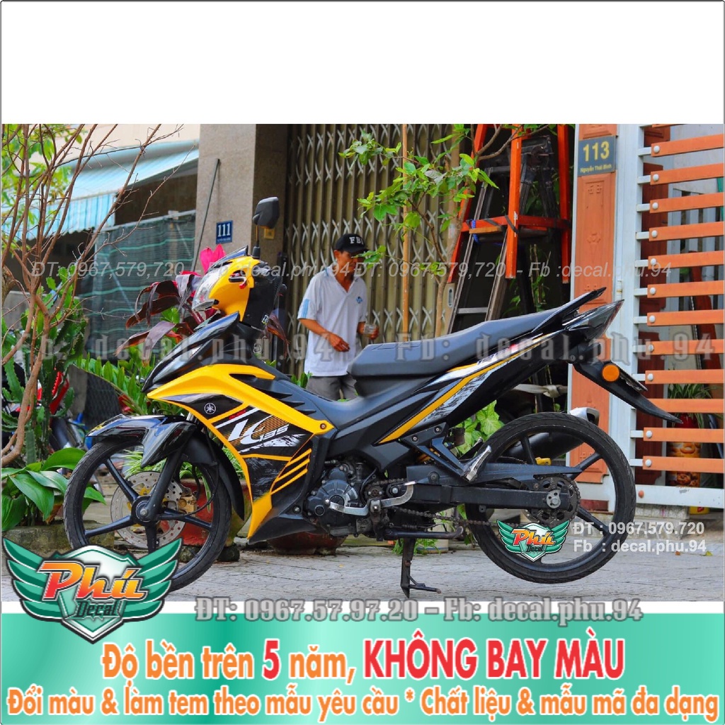 Tem Rời Exciter 135 Lc vàng đen (K) -1