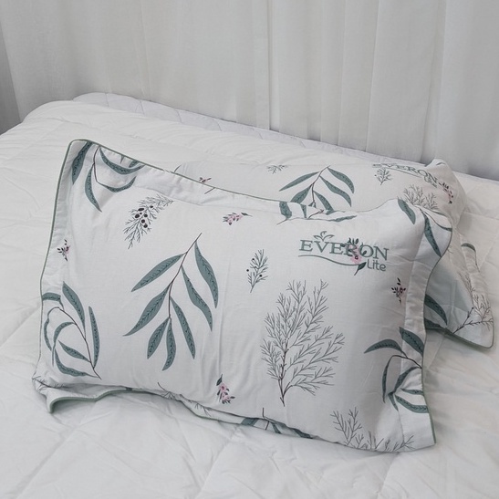 Vỏ Gối Nằm Everon Lite Chần Bông Cotton Hàn Quốc collection 2 45x65cm (1 cặp)