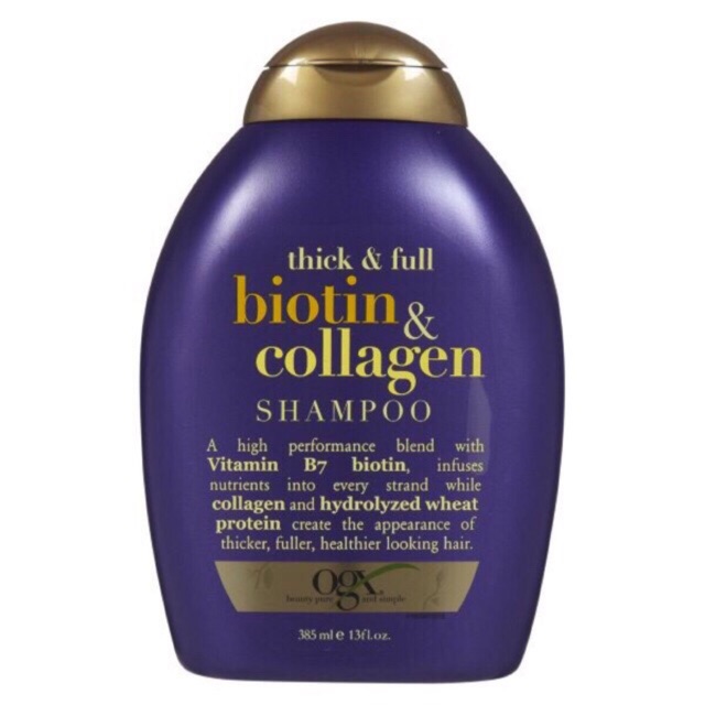 Siêu sale 12/12 DẦU GỘI Organix Thick and Full Biotin and Collagen Shampoo 385ml