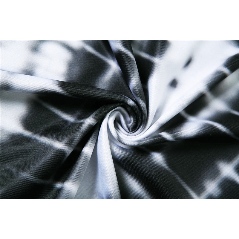 DUNEA Đầm dài tay cổ tròn in họa tiết gợi cảm dành cho nữ