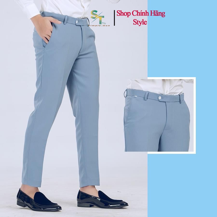 Quần âu nam simple Hàn Quốc dáng ôm công sở vải co giãn nhẹ chống nhăn chống xù Cao Cấp