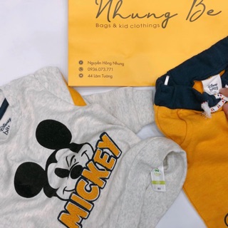 Bộ nỉ Mickey xám vàng