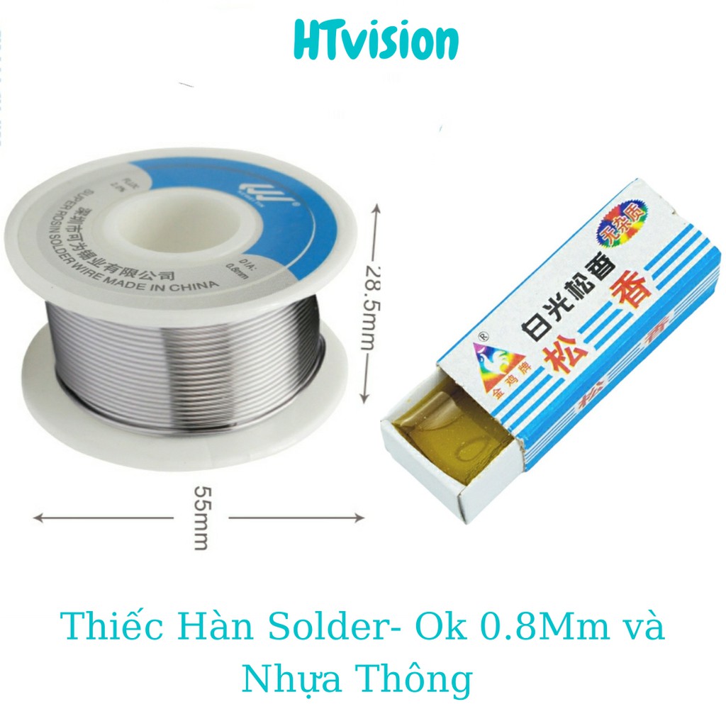 Thiếc Hàn Solder- Ok 0.8Mm và Nhựa Thông chất lượng cao dễ dàng sử dụng cho mối hàn đẹp gọn bền bỉ hoạt động tốt