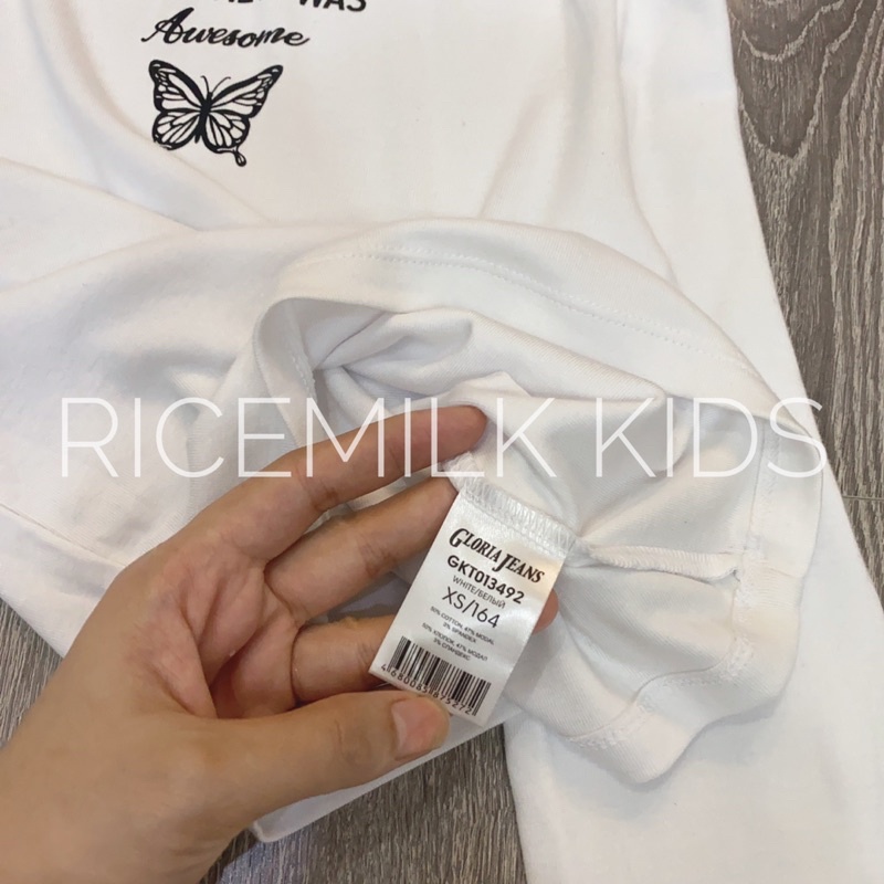 Áo thun cotton dài tay nữ màu trắng xuất dư xịn