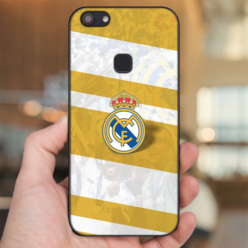Ốp lưng Vivo V7, V7 Plus viền đen in hình Real Madrid