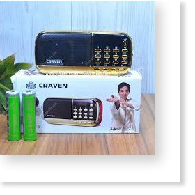 Loa Craven CR-836S , 836S Nghe Nhạc Thẻ Nhớ, USB, FM Chính Hãng Có Đèn PIN, Cắm Tai Nghe