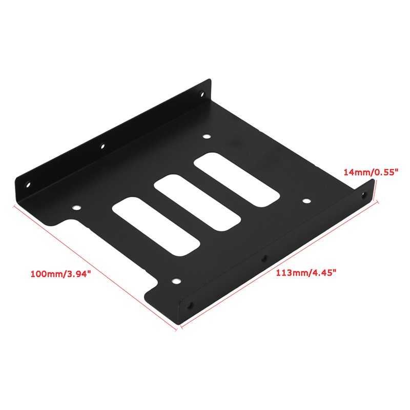 btsg 2.5&quot; to 3.5&quot;SSD HDD Metal Adapter Mounting Bracket Hard Drive Holder Dock For PC