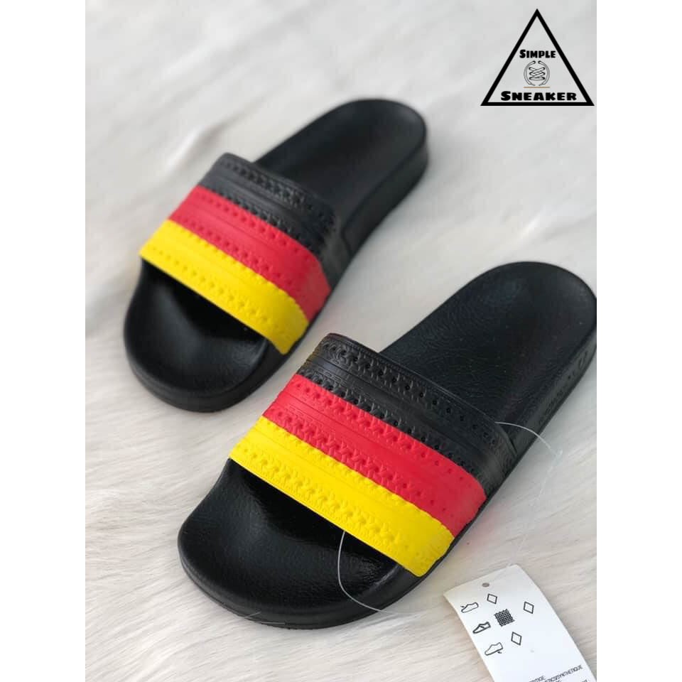 Dép Adidas Cờ Đức Chính Hãng FREESHIP Adidas Adilette Slides Germany Made In Italy- Dép Quai Ngang Chống Nước