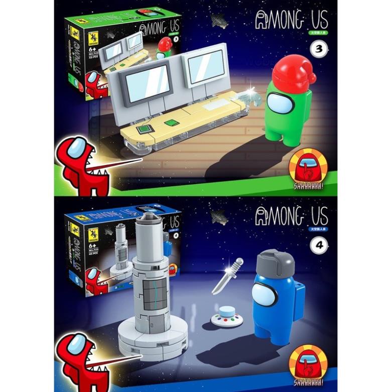 Mô hình Among us lego lắp ghép cho bé