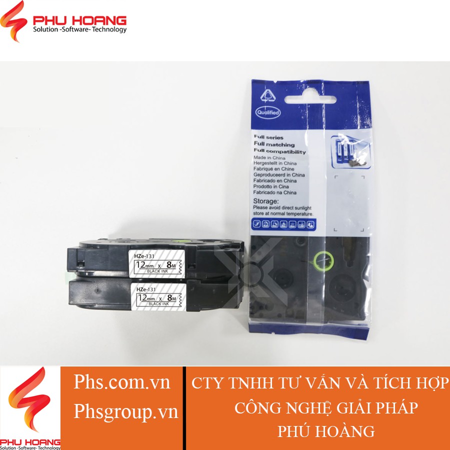 Combo máy in nhãn Brother PT-E500VP và Combo tương thích 5 nhãn in Pze/Tz2/Hze khổ 12mm