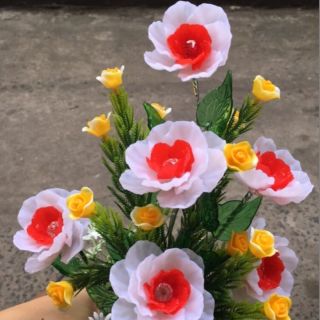 Bình hoa đá pha lê nhà làm