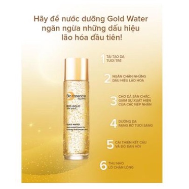 Nước dưỡng ngăn ngừa lão hóa Bio Essence Bio-Gold Bio-Essence Gold chiết xuất vàng 24k 150ml