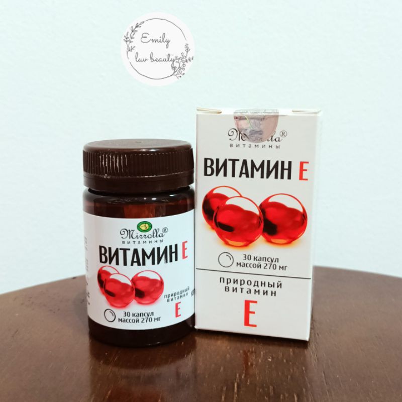 Vitamin E đỏ Mirrolla 270mg 30 viên Nga