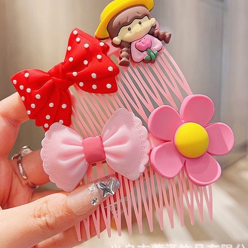 Cài tóc xược mái cho bé gái cực xinh nhiều màu gắn phụ kiện phong cách Hàn Quốc