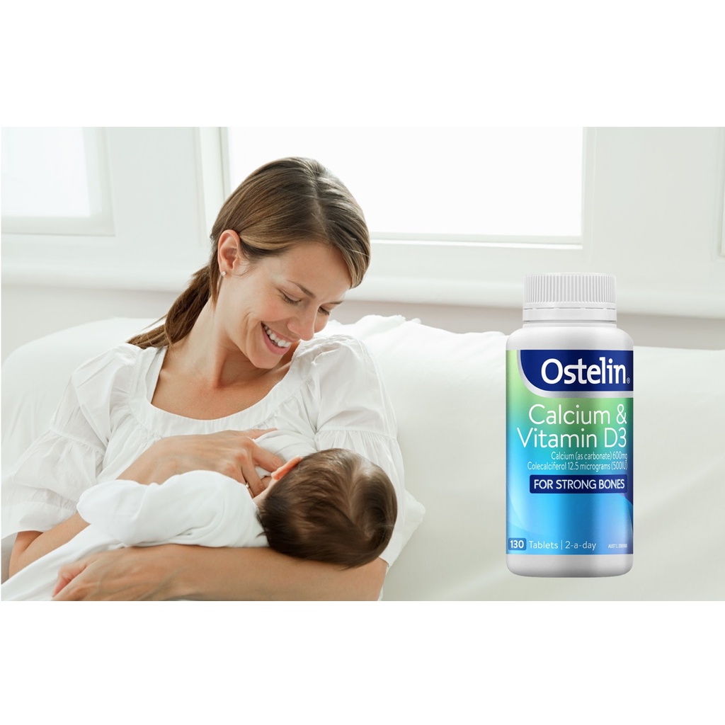 Ostelin Calcium & Vitamin D3 - Viên uống ngăn ngừa loãng xương người lớn & mẹ bầu 130 viên