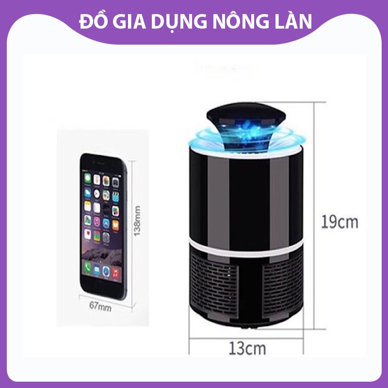 Đèn Bắt Muỗi, Hình Trụ, Cắm Cổng USB Thông Minh trắng, đenNL shop