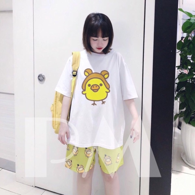Sét áo 3D + quần vịt nhỏ (sét đùi)