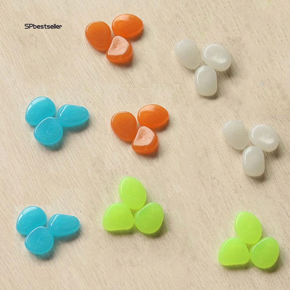 Set 100 viên đá phát sáng trong đêm tối dùng trang trí hồ cá