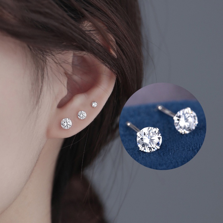 Bông Tai Nụ đá  Nhiều Màu nam nữ  Đá Zircon đơn giản cá tính XBB48 - Bảo Ngọc Jewelry