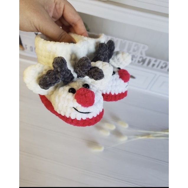 Giày móc len handmade em bé - nhận đặt theo size và mẫu của khách hàng-Thêu tên miễn phí