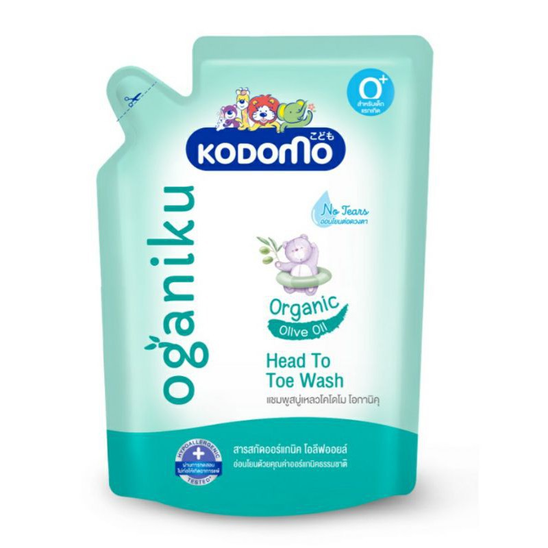 Dầu tắm gội trẻ em Kodomo Head to toe Oganiku 380ml