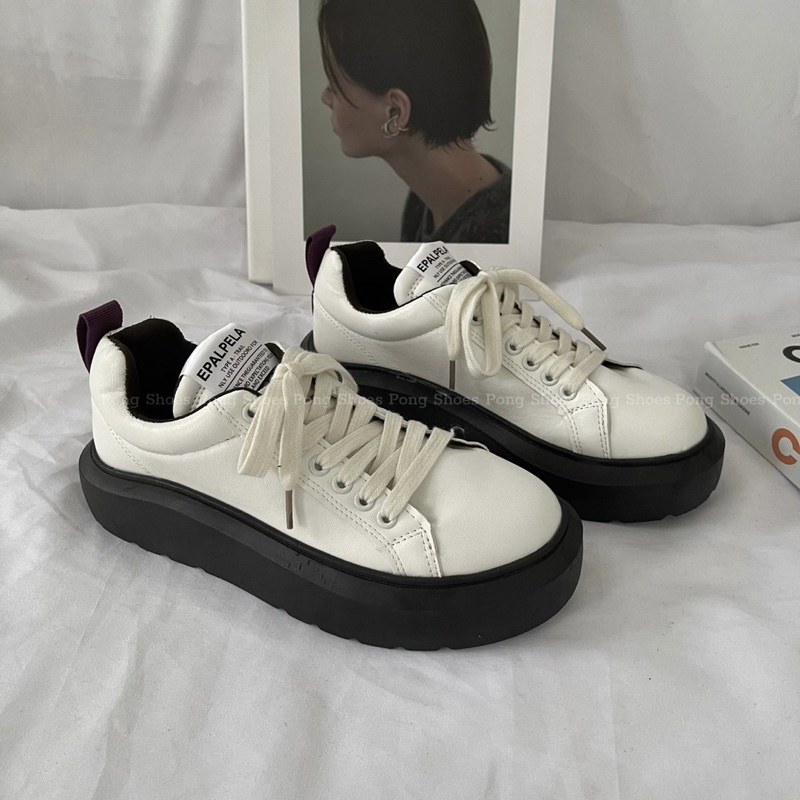 Giày Sneaker PongShoes phong cách Ulzzangs màu đen, trắng FULL HỘP Mã 1421