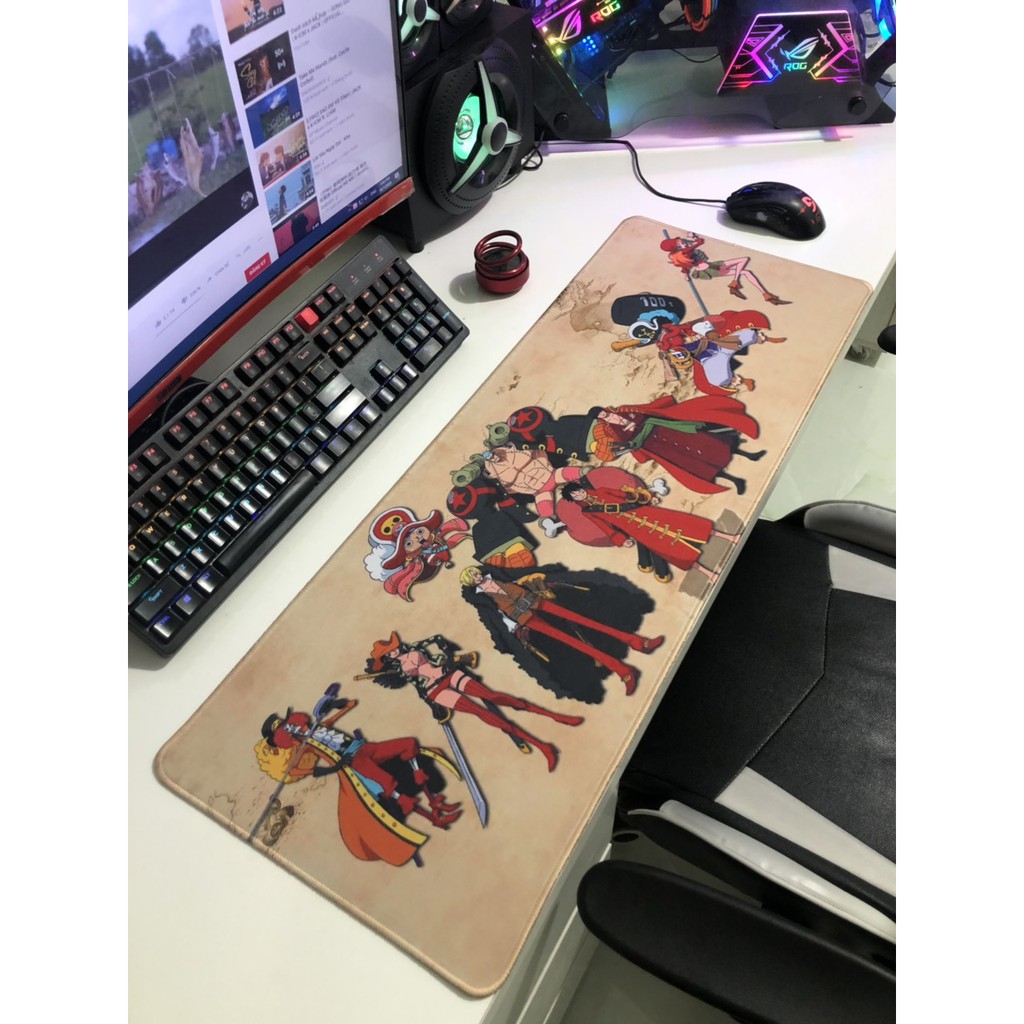 ( Siêu Phẩm Hot ) Miếng lót chuột 80x30 hình Onepiece - Đảo Hải Tặc siêu Hot - mouse pad game SIZE lớn