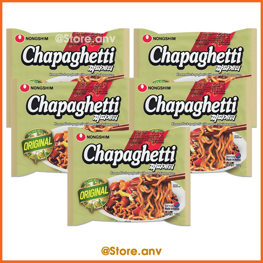 Mì Tương Đen Chapaghetti Nongshim - 5 Gói (140g/gói)