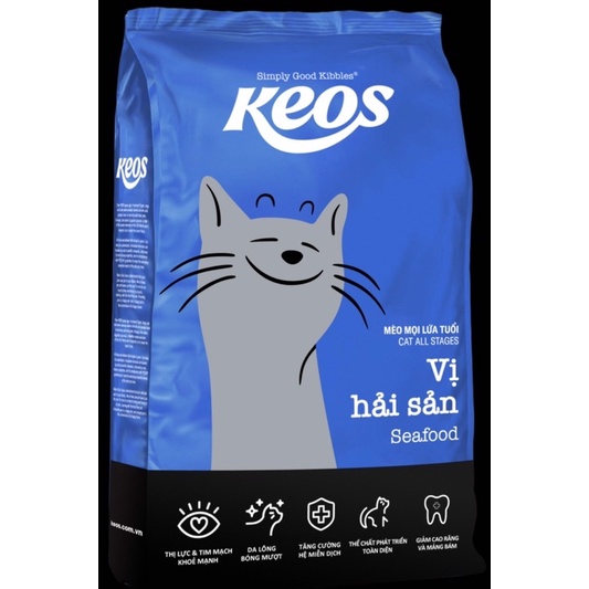 THỨC ĂN CHO MÈO MỌI LỨA TUỔI KEOS 350g