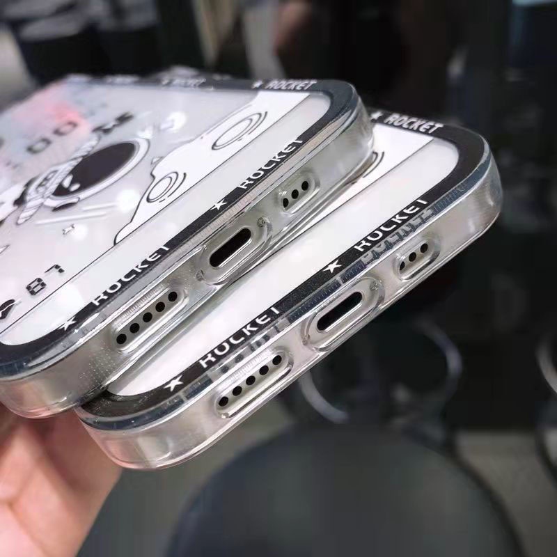 Ốp điện thoại silicon trong suốt in hình phi hành gia thích hợp cho IPhone 12 13 11 Pro Max X Xs Max Xr 7 8 Plus