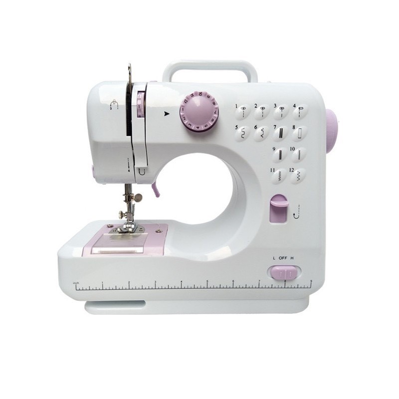 Máy May Mini Gia Đình505A với 12 Kiểu may, Có Vắt Sổ