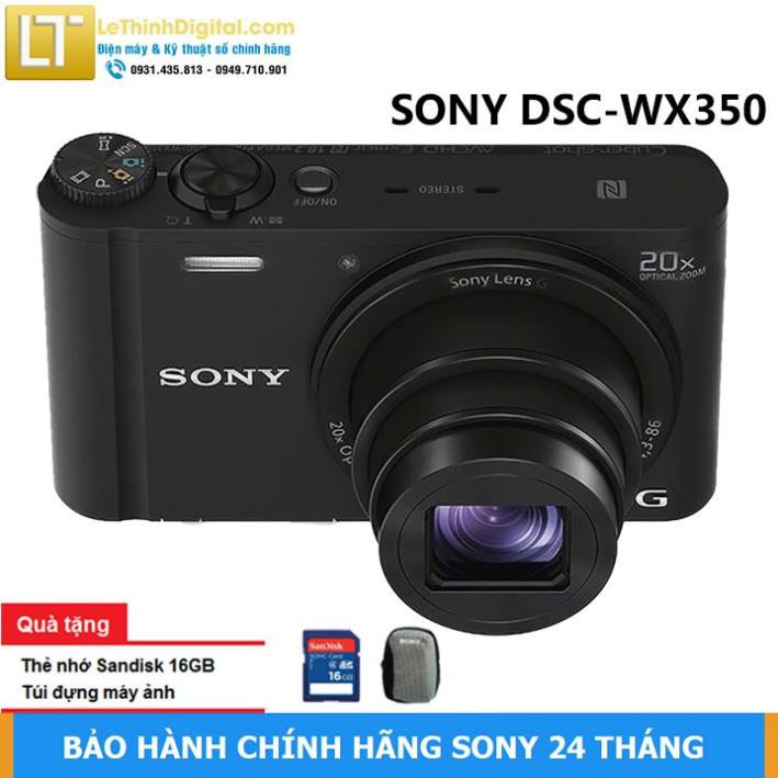 Máy ảnh Sony Cybershot DSC-WX350 (Đen) | Hãng phân phối | Bảo hành chính hãng 24 tháng toàn quốc