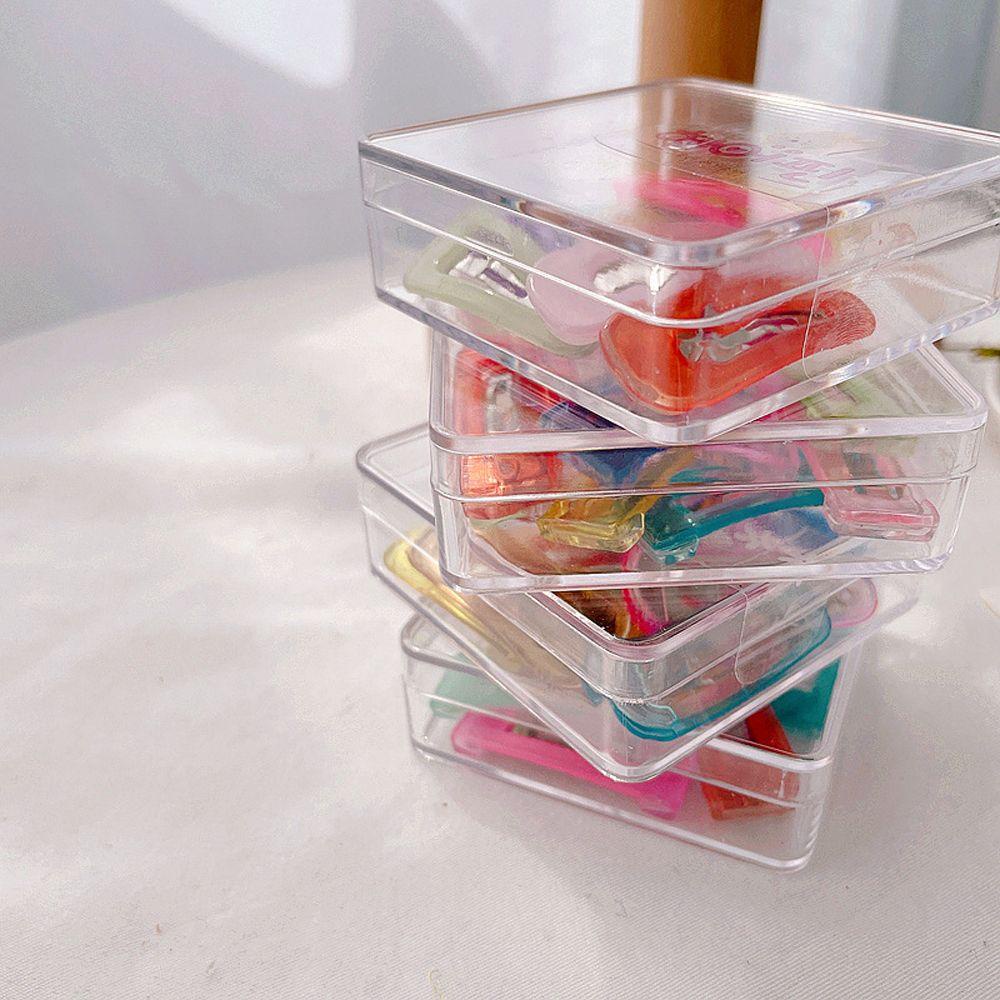 Kẹp Tóc Bằng Nhựa Acrylic Hình Vuông / Giọt Nước Dễ Thương