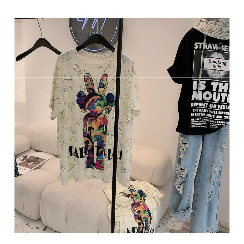 Áo Phông GUCCI KAWS RABBIT Loang Mẫu Hót Nhất