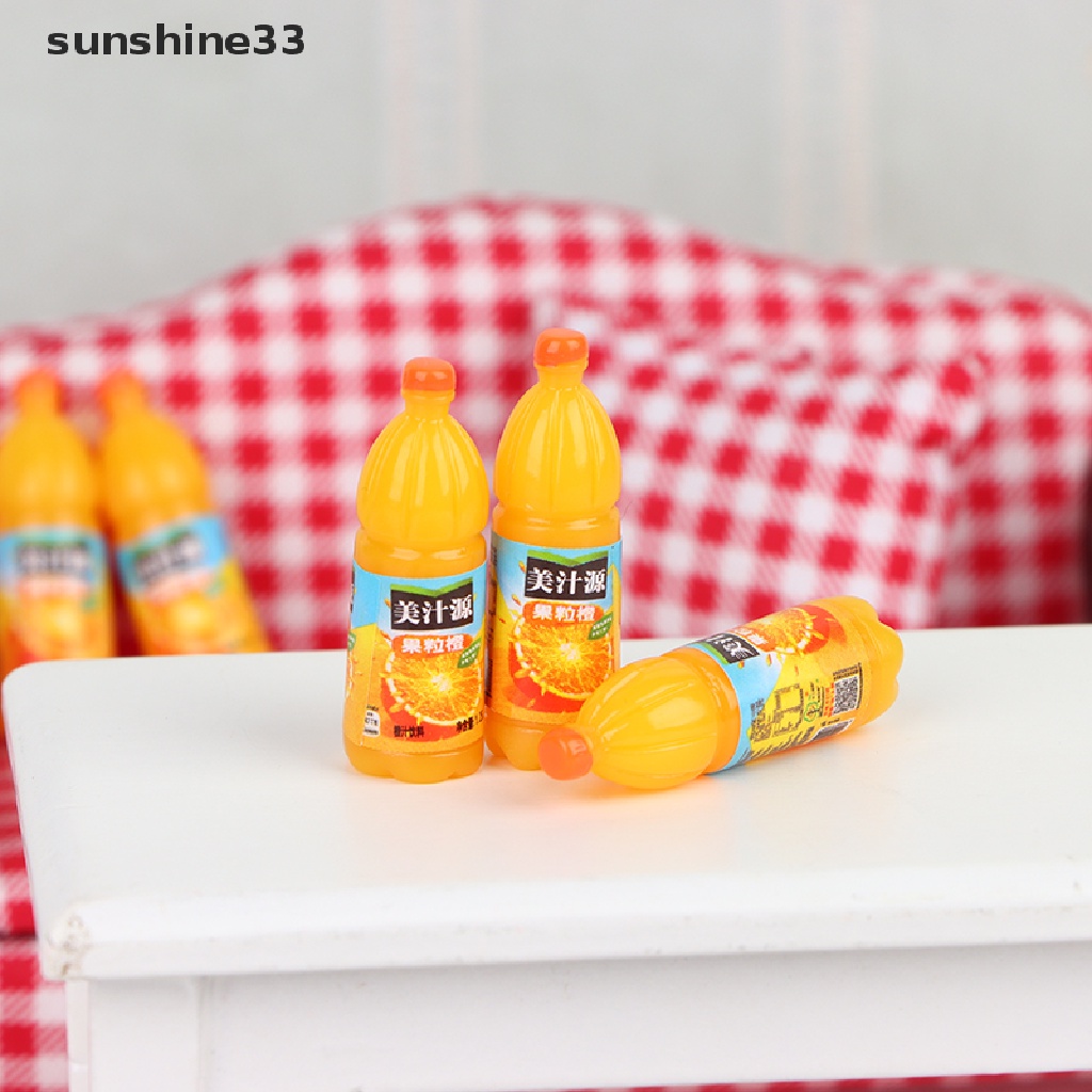 SU 5pcs 1:12 Dollhouse Miniature Fruit Drinks Model Kitchen Food Accessories Toys n