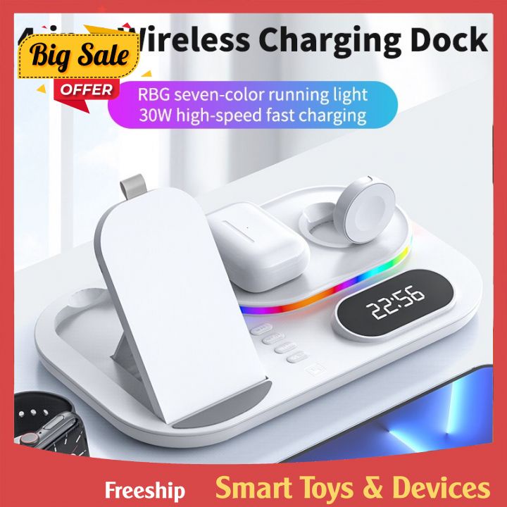 Bộ Đế Sạc Nhanh ko dây,Sạc Cùng Lúc Cho ĐT + táo Watch + Tai nghe ko dây táo