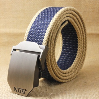 Dây nịt lính_vải bố Mặt NOS thép không gỉ siêu bền, Dây nịt Nam vải Canvas mạnh mẽ, dễ phối đồ đẹp