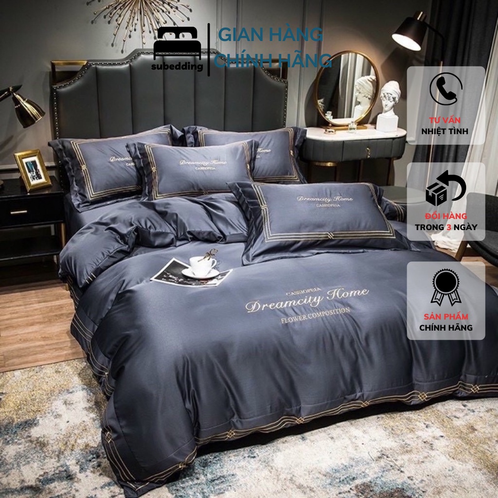 Bộ chăn ga gối Lụa 60s eCao cấp - Nhập khẩu - Dream City Home - Sang Sịn - Hot trends !!!