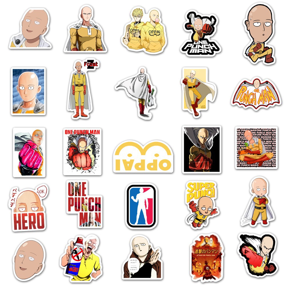 Set 50 miếng sticker ONE PUNCH-MAN dán trang trí độc đáo