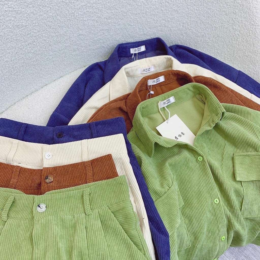 Sét Sm nhung tăm + quần short