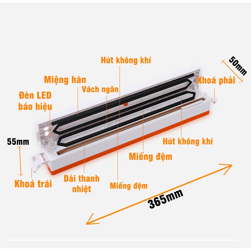 Máy hút chân không Fresh Pack Pro cao cấp bảo quản thực phẩm tươi ngon hàng tuần, an toàn tiện dụng khi sử dụng