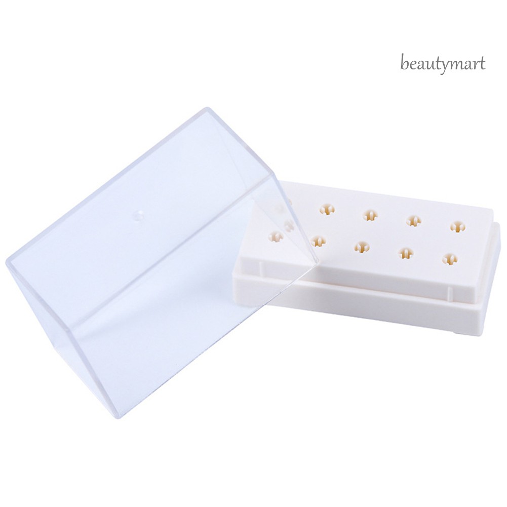 [Hàng mới về] Hộp đựng đầu mài móng tay 7/10 lỗ tiện dụng