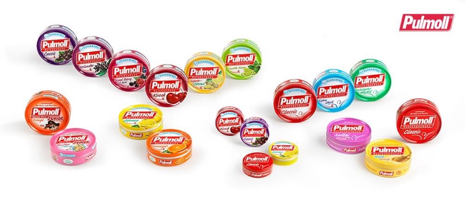 Pulmoll  - Kẹo ngậm ho không đường  - Giảm ho, đau rát họng, tăng đề kháng
