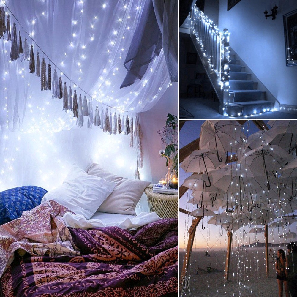 Dây Đèn Led 40m Năng Lượng Mặt Trời Chống Thấm Nước