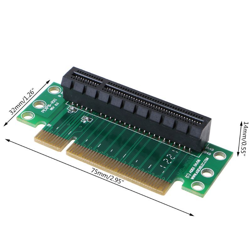 Thẻ Chuyển Đổi Pci Express 8x 90 Độ Cho Máy Tính 1u / 2u