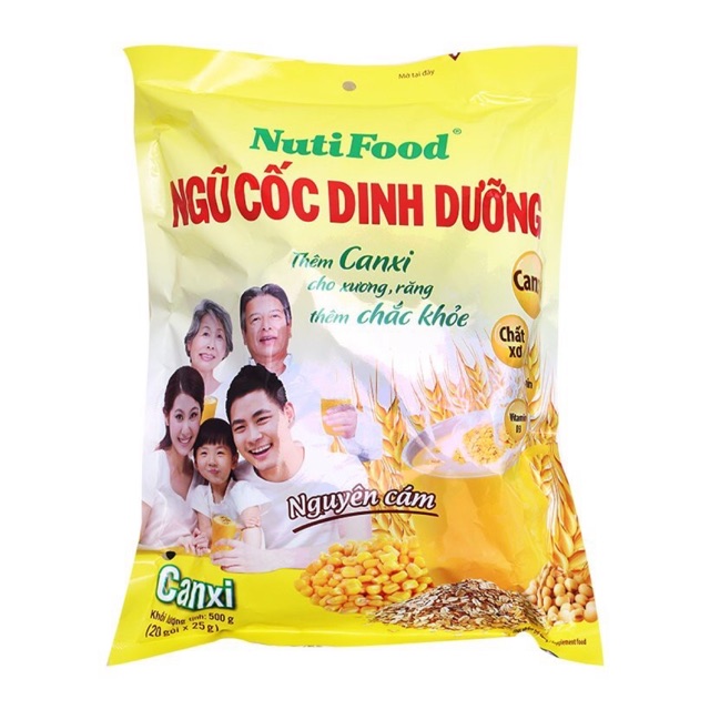 Ngũ cốc dinh dưỡng canxi NutiFood 20 gói