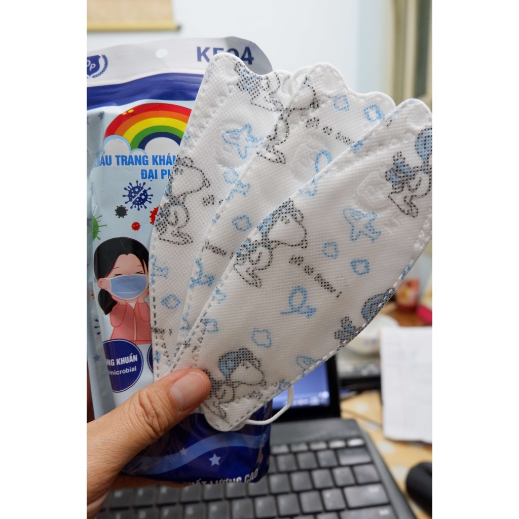 1 THÙNG 300 CÁI Khẩu trang trẻ em KIDS 4D KF94 TC Hàn Quốc AN TOÀN, KHÁNG KHUẨN