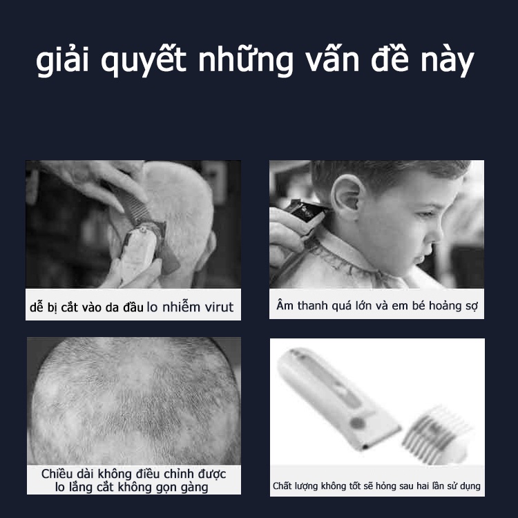 Tông đơ cắt tóc chuyên nghiệp không dây KEMEI KM-8602 Bộ cắt tóc miễn phí